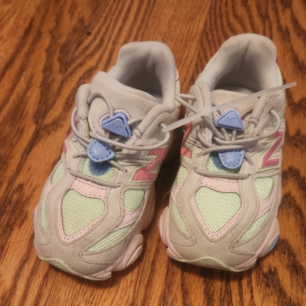 New Balance Kids Pastel Mesh & Suede Sneakers - Pink, Mint & Light Blue - Picture 2 of 8
